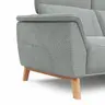 Sofa Nevin - 2,5-Sitzer inkl. Kopfpolsterverstellung, Stoff, Silbergrau