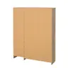 Schuhschrank - B ca. 99 cm, Eiche Struktur Nachbildung, Weiß Hochglanz