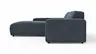 Ecksofa Denver - Longchair links mit 2,5-Sitzer, Stoff, Blau