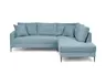 Ecksofa - 3-Sitzer, Ecke rechts, Stoff, Petrol