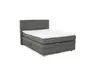 Boxspringbett- Liegefläche ca. 140x200 cm, Stoff, Grau