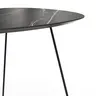 Ecktisch Fano - LBH ca. 59x50x55 cm, HPL, Schwarz Marmoriert