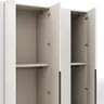 Drehtürenschrank Loretto - B ca. 280 cm, Lack matt, Weiß