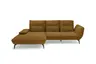 Ecksofa PAYTON - Ecke links, 2-Sitzer, Stoff, Senfgelb