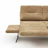 Sofa Lucero 2.0 - 2-Sitzer inkl. Drehsitz, Rollout-Armlehne und Sitztiefe verstellbar, Stoff, Cognac