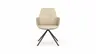 Armlehnstuhl Pegara -  Leder, Beige, Gestell Stativ