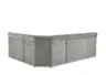 Ecksofa - 3-Sitzer mit Ecke rechts, Stoff, Grau