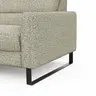 Ecksofa Valera - Longchair mit 3-Sitzer rechts inkl. Rückenlehne verstellbar und Relaxfunktion motorisch, Stoff, Limone