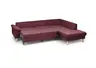 Ecksofa COOL - 2,5-Sitzer mit Ecke rechts, Querschläfer, Stoff, Burgund
