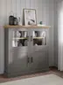 Highboard Litchfield Oak - Stone, Non-Antique / Nature Oil