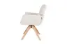 Armlehnstuhl MAROU - drehbar, Stoff, Beige