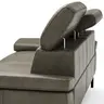 Sofa Hudson - 2,5-Sitzer, inkl. Relaxfunktion (motorisch) und Kopfteil/Armlehnen verstellbar, Leder, Braungrün
