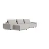 Ecksofa Serava - Longchair links mit 2,5-Sitzer, inkl. Relaxfunktion, Stoff, Grau