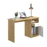 Schreibtisch- LB ca. 123x50 cm, Eiche Dekor, Weiß