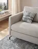 Ecksofa Cuneo Klassik - 2,5-Sitzer mit Ecke rechts, Stoff, Graubeige