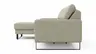 Ecksofa Valera - Longchair mit 3-Sitzer rechts inkl. Rückenlehne verstellbar, Stoff, Limone