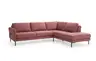 Ecksofa Enna - 3-Sitzer mit Ecke rechts, Stoff, Koralle