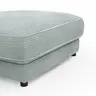 Hocker Juni - LB ca. 90x90 cm, Cord, Hellblau
