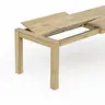 Esstisch Amora - ausziehbar, LB ca. 180x90 cm, Wildeiche massiv bianco