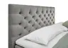 Boxspringbett SANDRIN E- Liegefläche ca. 200x200 cm, Stoff, Taupe, inkl. Stauraum