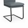 Freischwinger Valloni, Leder, Hellblau
