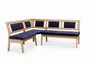 Eckbank - Breite ca. 155x195 cm, Polyester, Dunkelblau