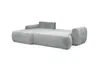 Ecksofa - Longchair links mit 2-Sitzer, Stoff, Aqua