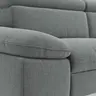 Ecksofa Felipa - 2,5-Sitzer mit Ecke rechts inkl. Armlehne verstellbar und Rückenlehne/Sitztiefe verstellbar (motorisch), Stoff, Grau