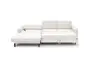 Ecksofa CALM MOVE 2.0 - Longchair links mit 2,5-Sitzer, Schlaffunktion, Feincord, Weiß