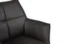 Barhocker MELE - drehbar, höhenverstellbar, Leder, Dunkelbraun