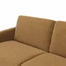 Sofa Nuoro - 2,5-Sitzer inkl. Schlaffunktion, Armlehne schmal, Stoff, Cognac