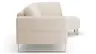 Ecksofa Leona - 2,5-Sitzer mit Ecke rechts, Stoff, Creme