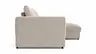 Ecksofa Stormy - 2,5-Sitzer mit Longchair rechts, Stoff, Creme