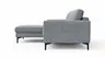 Ecksofa Oviedo - Longchair links mit 1,5-Sitzer inkl. Relaxfunktion (motorisch), Stoff, Grau