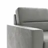 Ecksofa Merlos H. - 2,5-Sitzer mit Ecke rechts, Leder, Graubraun
