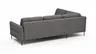 Ecksofa  Enna - Ecke links, 3-Sitzer, Sitzvorzug (motorisch), Stoff, Graphit