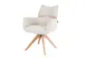 Armlehnstuhl MAROU - drehbar, Stoff, Beige