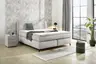 Boxspringbett- Liegefläche ca. 180x200 cm, Stoff, Graubeige