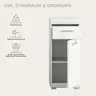 Standschrank - B ca. 37 cm, Weiß, Weiß Hochglanz