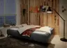 Funktionssofa  JUNNIS - Schlaffunktion mit Bettkasten, Stoff, Dunkelgrau