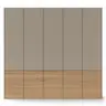 Drehtürenschrank Matera - BHT ca. 251x235x60 cm, Lack Matt, Kaschmir, Eiche, Milk