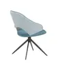 Stuhl MERIEM - drehbar, Stoff, Blau