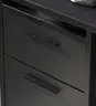 Schreibtisch FJODOR - mit Beleuchtung, Schwarz matt