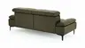 Sofa Felipa - 3-Sitzer inkl. Kopfteil verstellbar, Leder, Olive