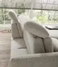 Ecksofa EM Lamego - Rückenlehne, Kopfteil und Armteil verstellbar, Stoff, Beige