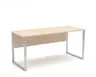 Schreibtisch - LB ca. 170x73 cm, Riva Eiche Nachbildung, Silberfarben