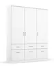 Drehtürenschrank ROYAN- B ca. 136 cm, Weiß
