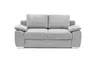 Schlafsofa EMIEL - 2-Sitzer inkl. Schlaffunktion und Bettkasten, Stoff, Dunkelgrau