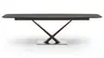 Esstisch Savona - LB ca. 280x100 cm, Fix, Keramik, Schwarz, Bootsform