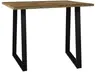 Bartresentisch - LB ca. 120x70 cm, Plankeneiche, Schwarz